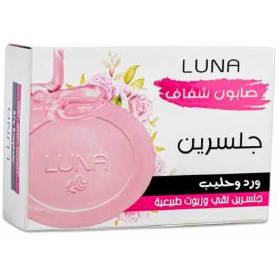 LUNA GLYCERIN TRANSPARENT SOAP WITH ROSE, MILK & NATURAL OILS 100 GM